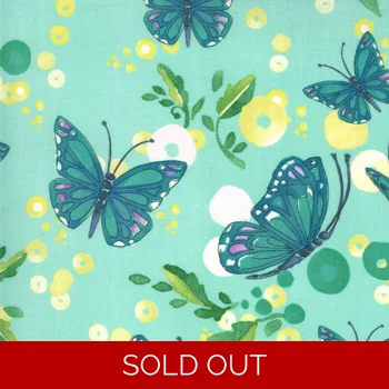 Moda - Robin Pickens - Cottage Bleu - Butterflies - Dewdrop